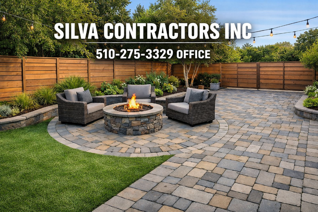 Round Fire Pit Paver Patio — Silva Contractors Inc.
