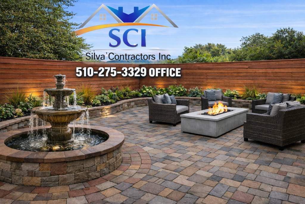 Fire pit and seating area paver patio — Silva Contractors Inc.